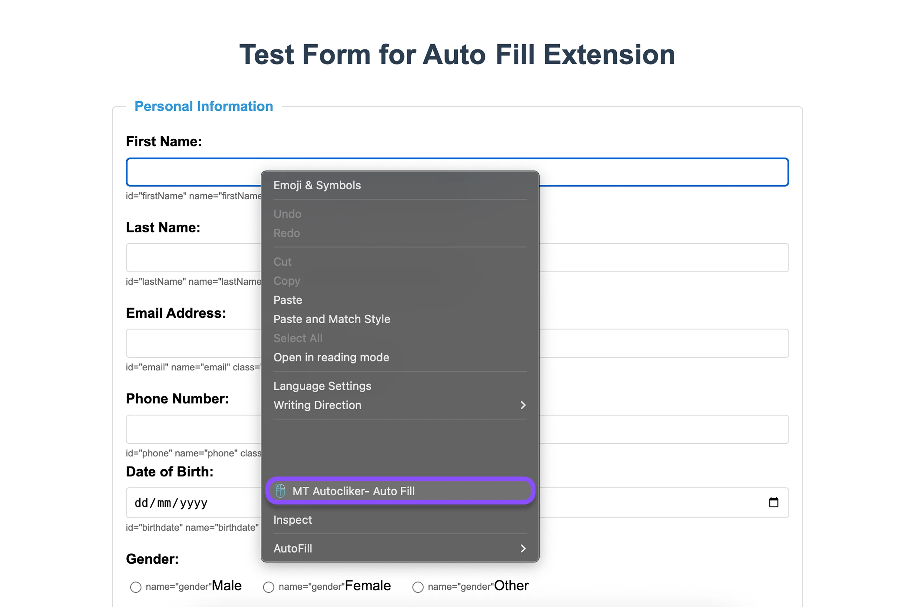 Step 1: Navigate to the Form You Want to Auto-Fill